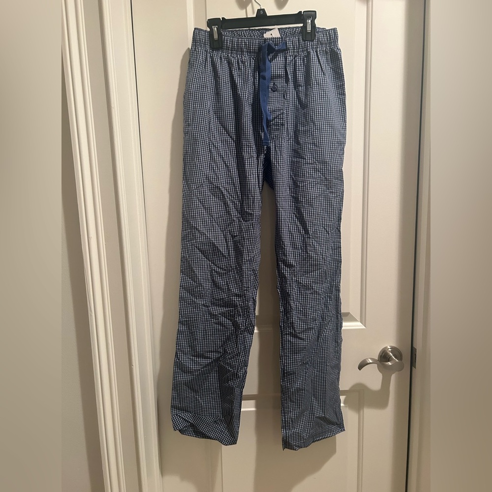 Daniel Cremieux Blue and White Plaid Lounge Pants Size Small NWT